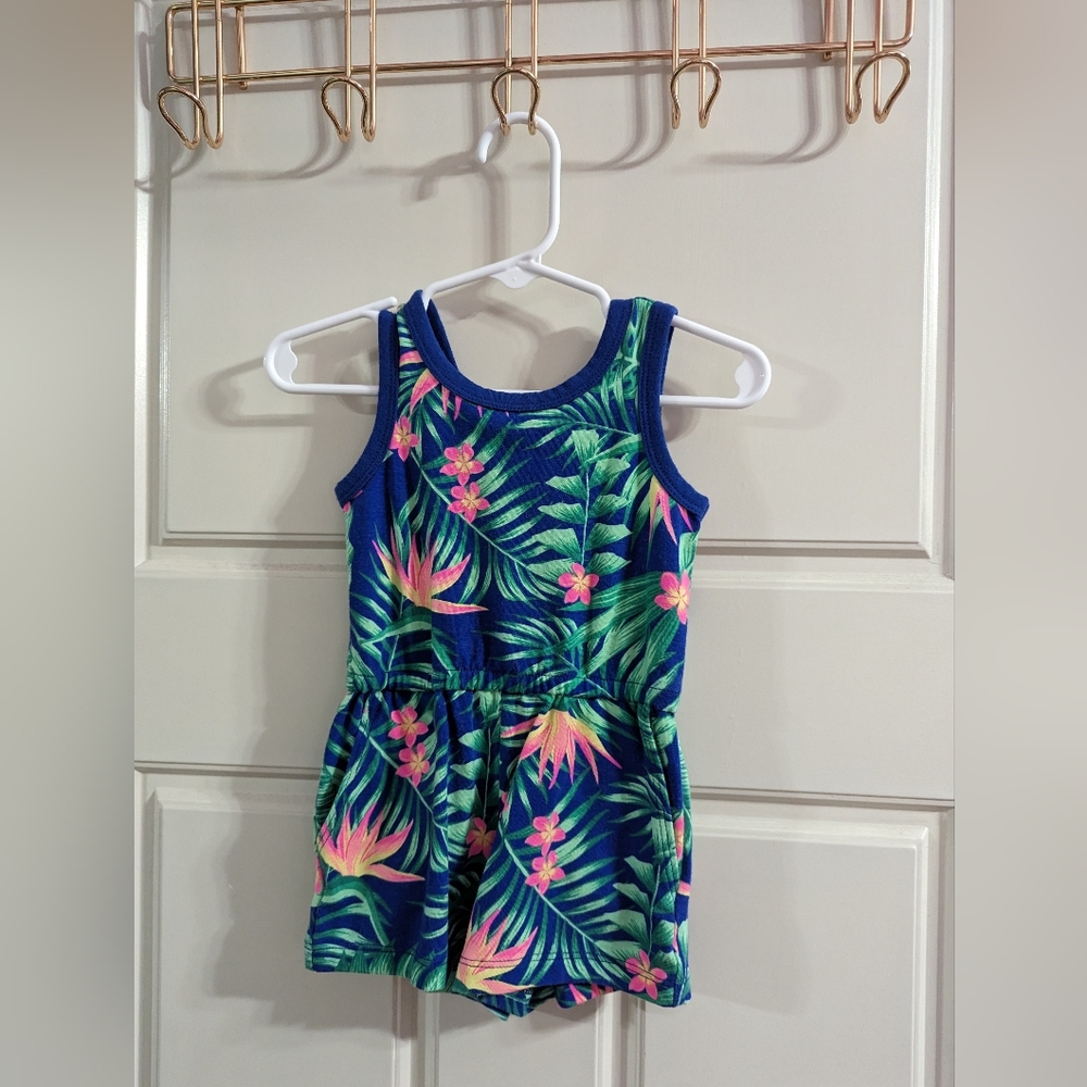 18 month romper floral "Hawaiian" print